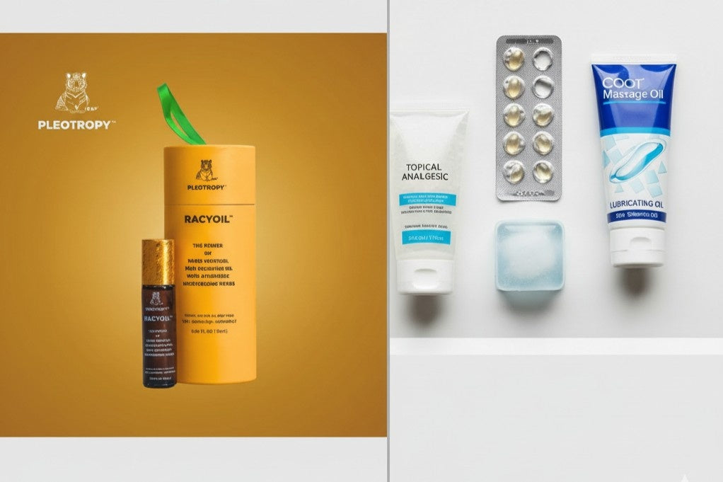 Natural RACYOIL™️ comparison with conventional pain relief alternatives