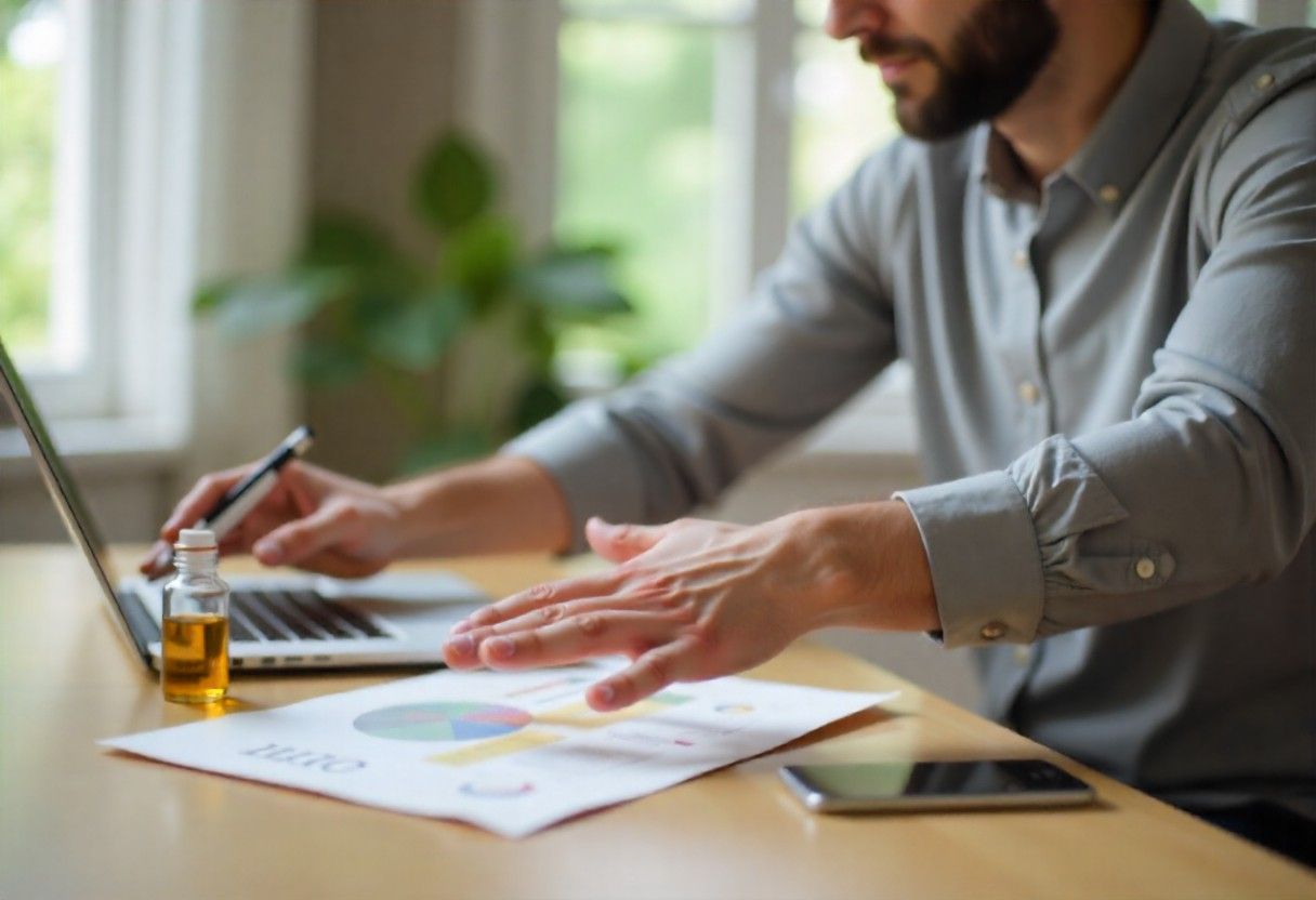 Back pain relief success story with RACYOIL™️ for office workers