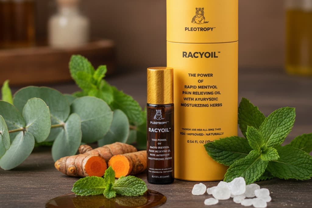 RACYOIL™️ natural foot massage oil with botanical ingredients for heel pain and plantar fasciitis relief