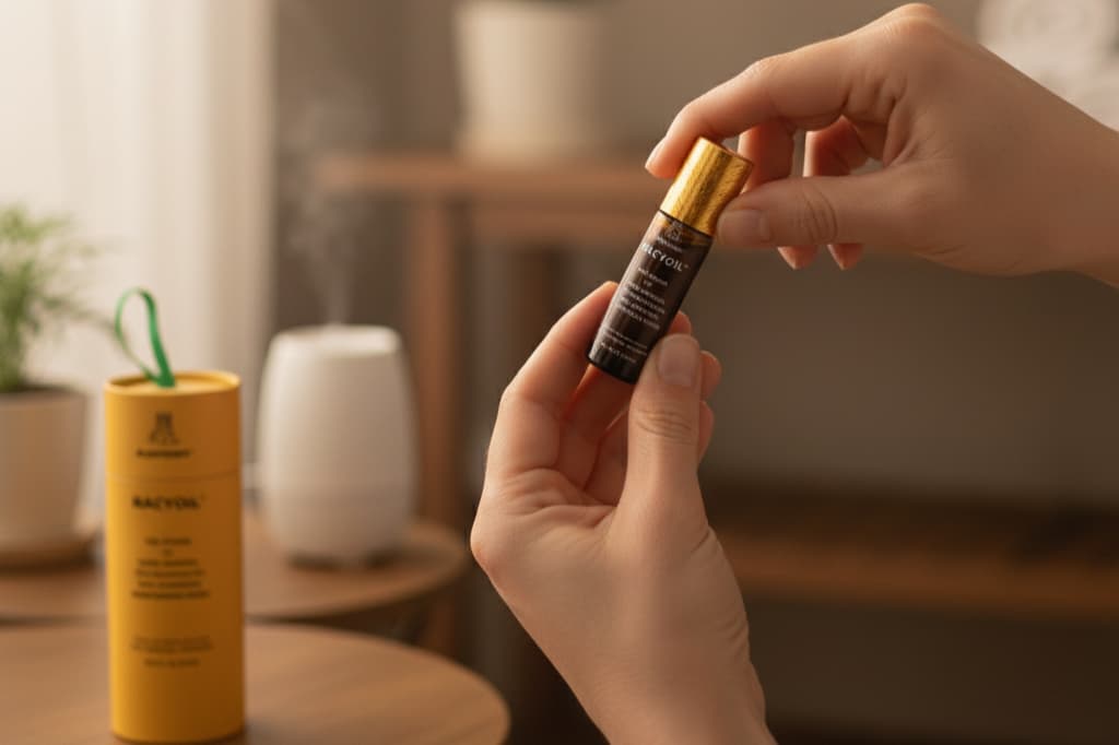 Proper application technique for RACYOIL™️ neck pain relief oil massage