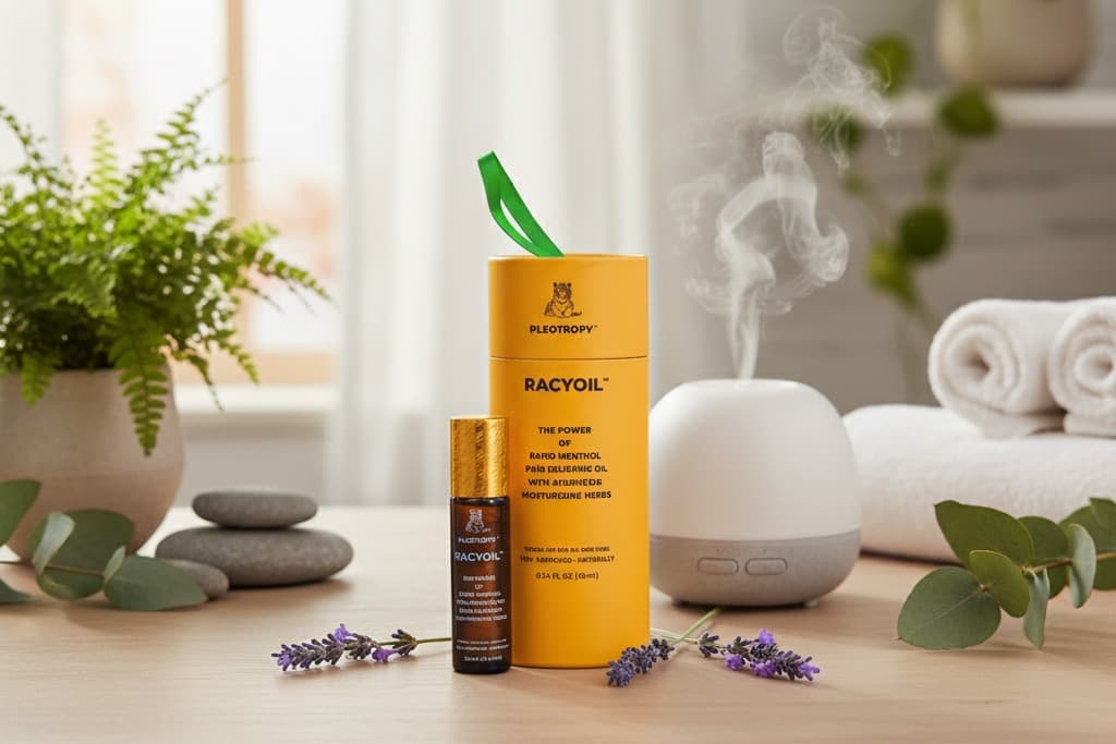 RACYOIL™️ natural neck pain relief oil by PLEOTROPY™️ for tension and stress