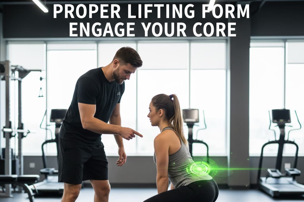 Proper form demonstration for athletes preventing sports back pain through core strengthening exercises