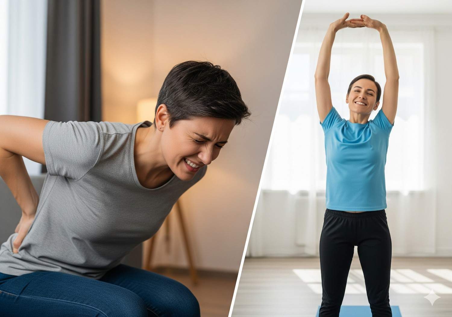 Comparison showing effective back pain relief with Racy Oils natural pain relief oil