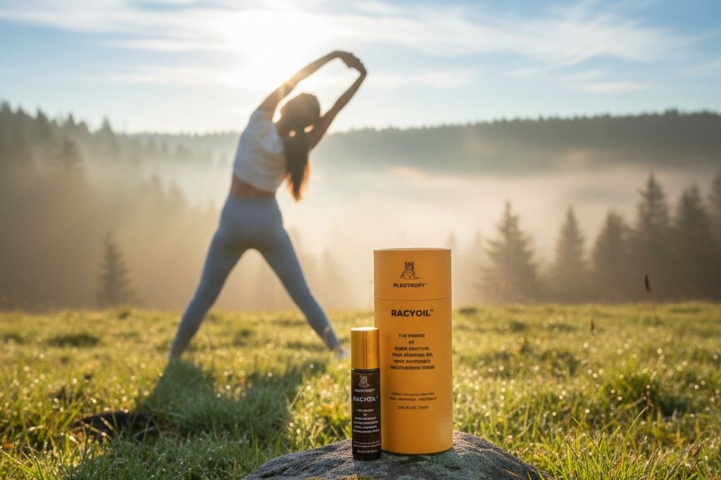 Natural back spasms relief with RACYOIL™️ therapeutic oil