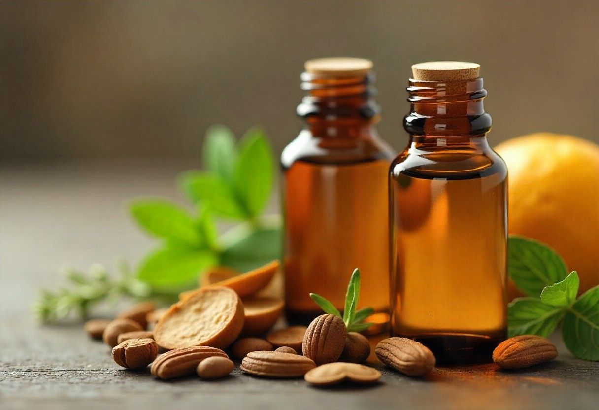 Natural herbal ingredients used for back pain relief oil formulations