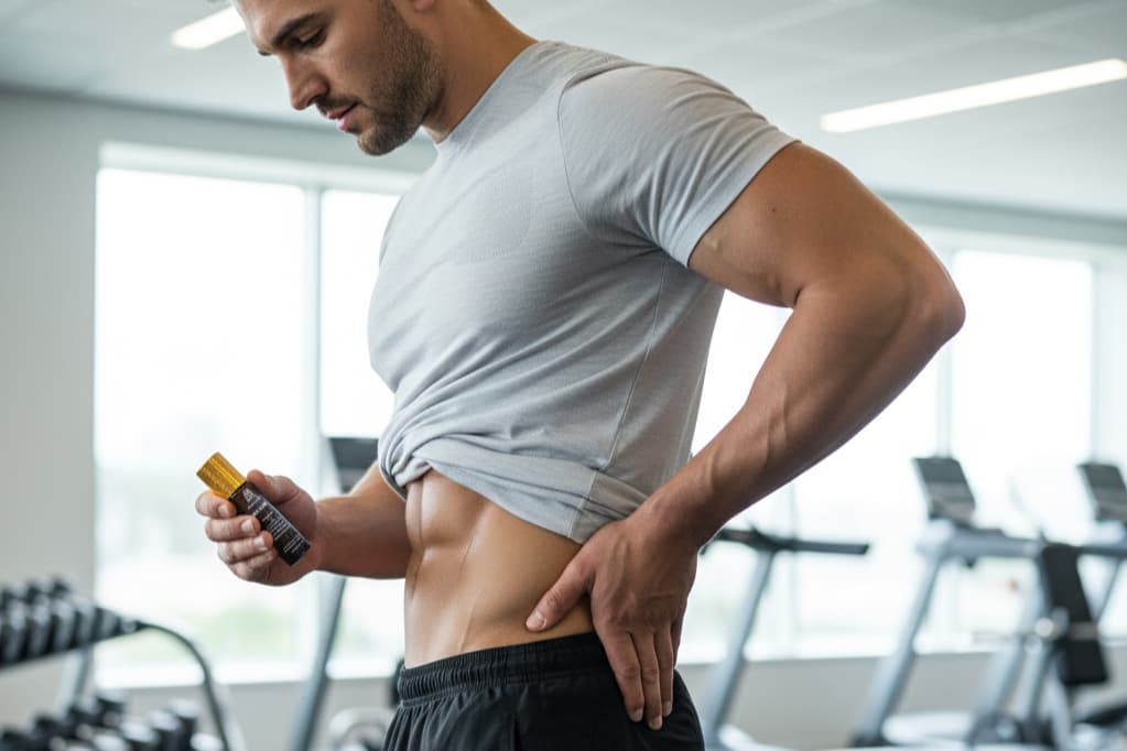 Professional sports back pain relief with RACYOIL™️ natural therapy oil