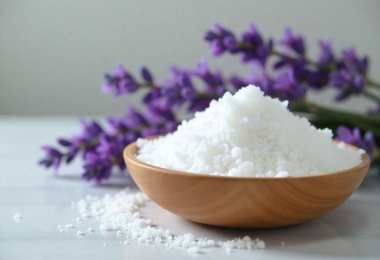 Therapeutic Epsom salt bath setup for natural muscle pain relief