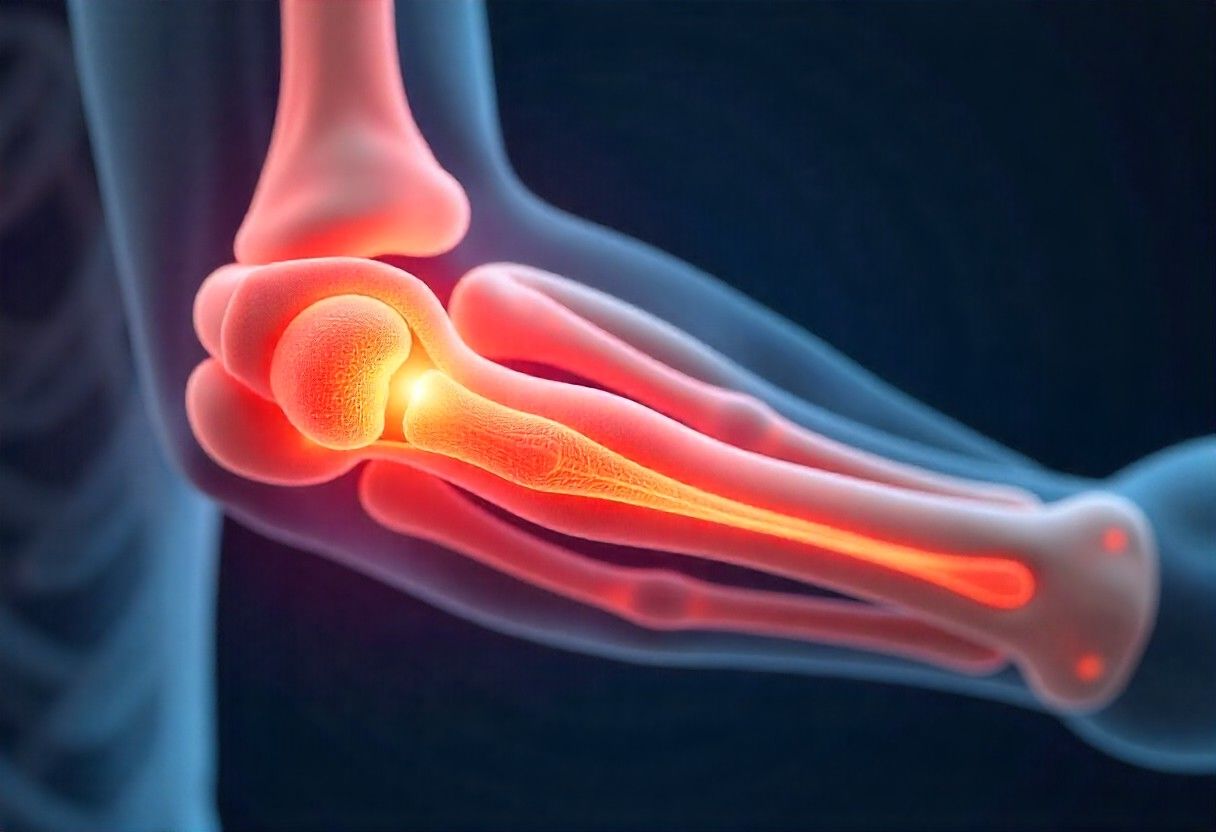 Tennis elbow anatomy showing lateral epicondylitis tendon inflammation
