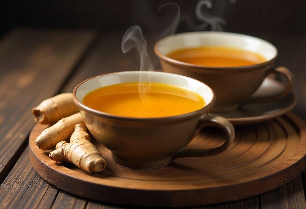 Anti-inflammatory herbs including turmeric and ginger for natural pain relief