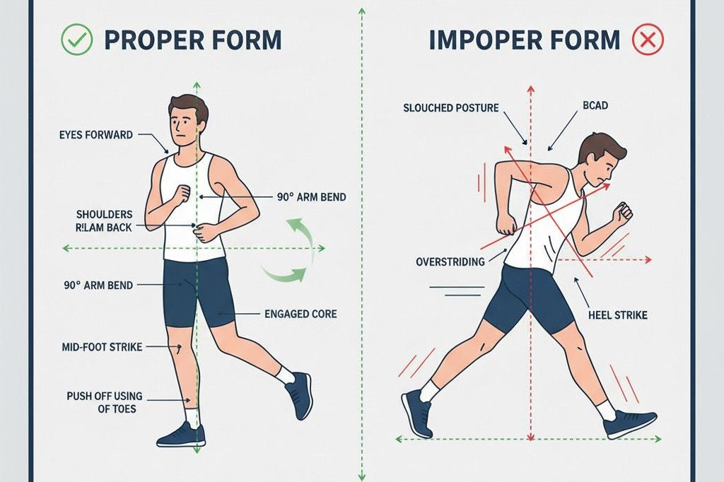 Correct running technique for shin splints prevention and pain relief