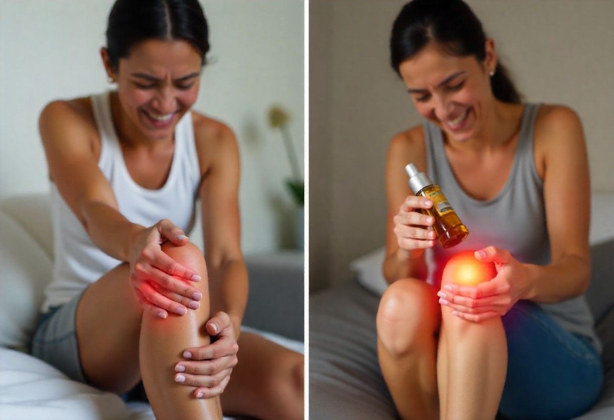 Before and after pain relief treatment showing effective natural pain management results