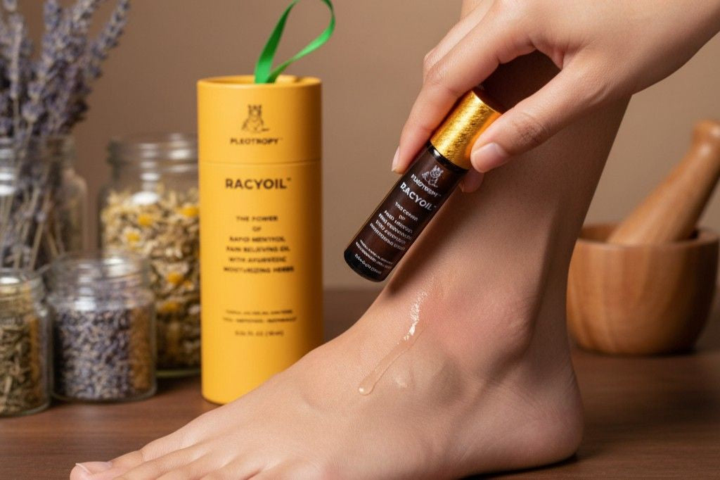 Application of natural healing oil for sprain recovery and pain relief