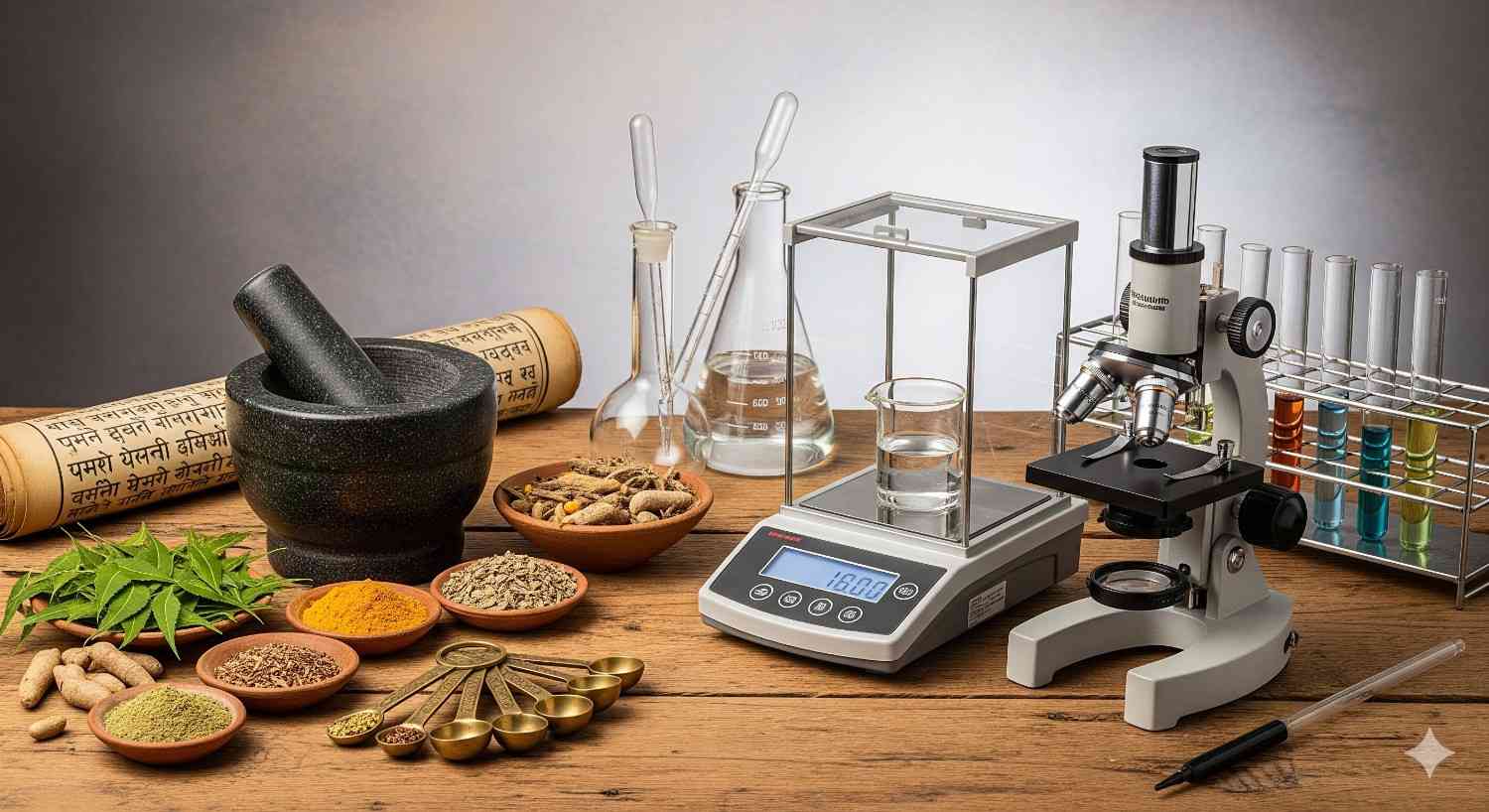 Traditional Ayurvedic preparation methods combined with modern extraction for RACYOIL™️ ingredients