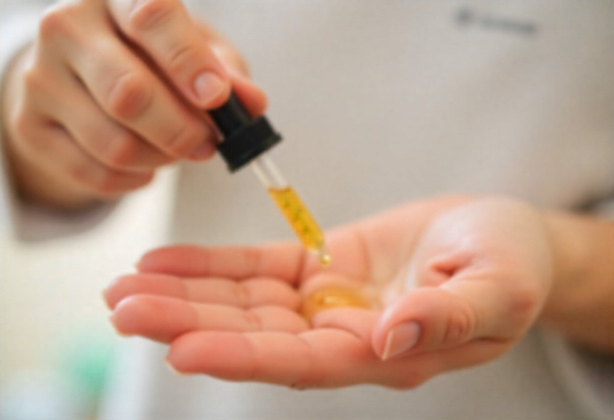 Measuring correct dosage of RACYOIL™️ for pain relief application