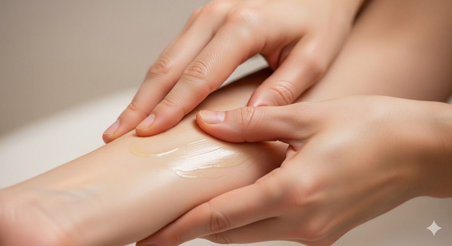 Self-massage technique using herbal oil for muscle tension relief