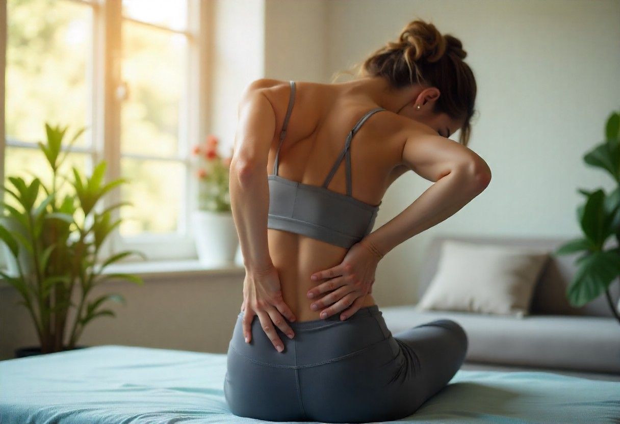 Natural back strain relief through gentle stretching and movement therapy