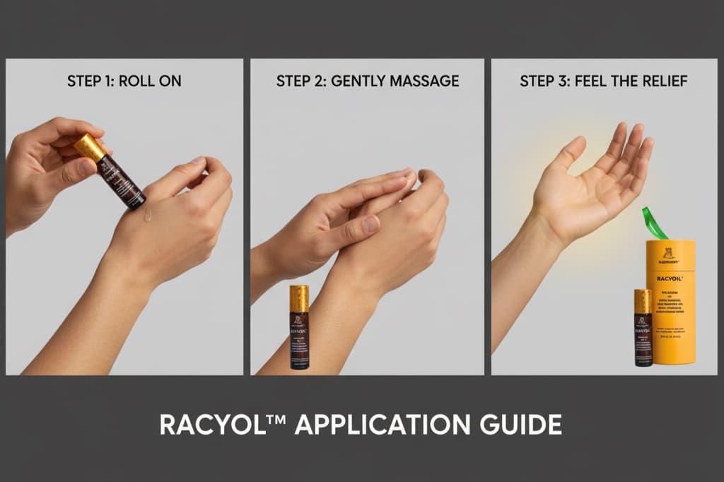 Proper massage technique for applying natural wrist injury relief oil for optimal absorption