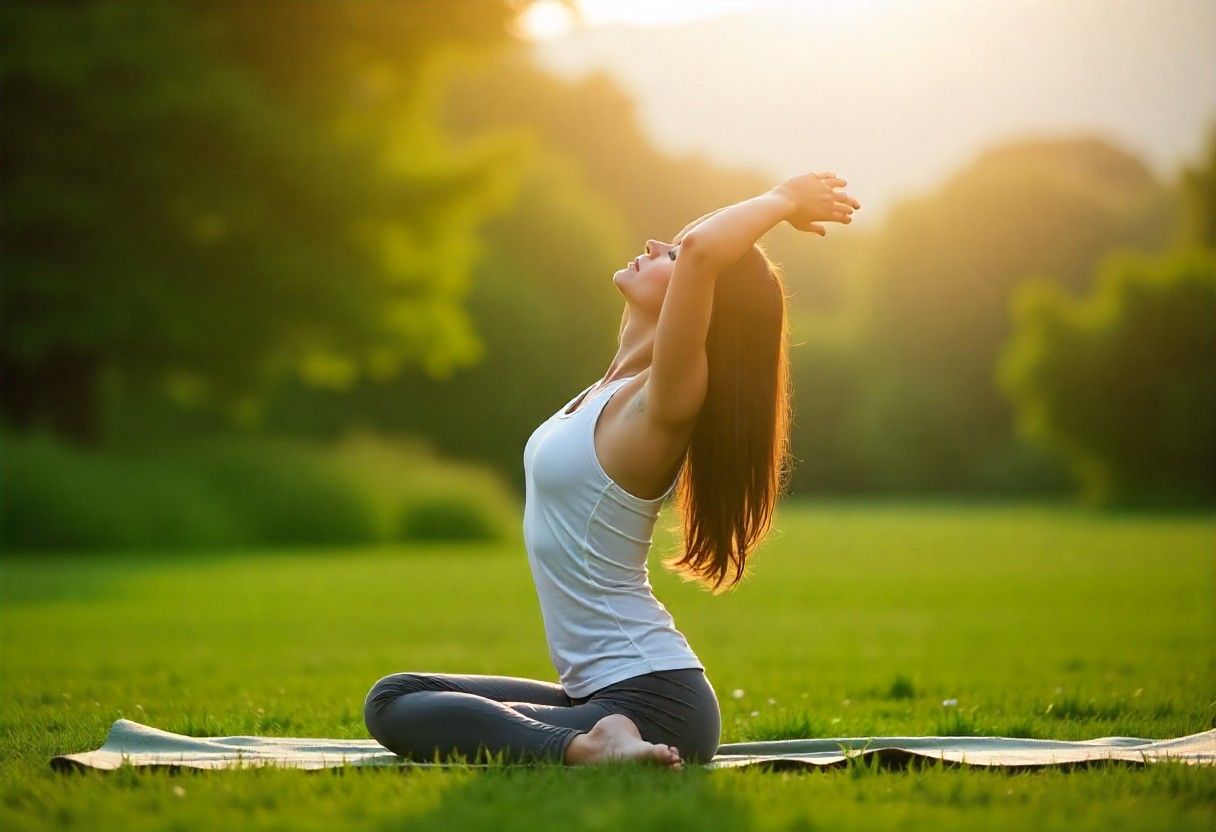 Therapeutic yoga practice for natural pain management and flexibility improvement